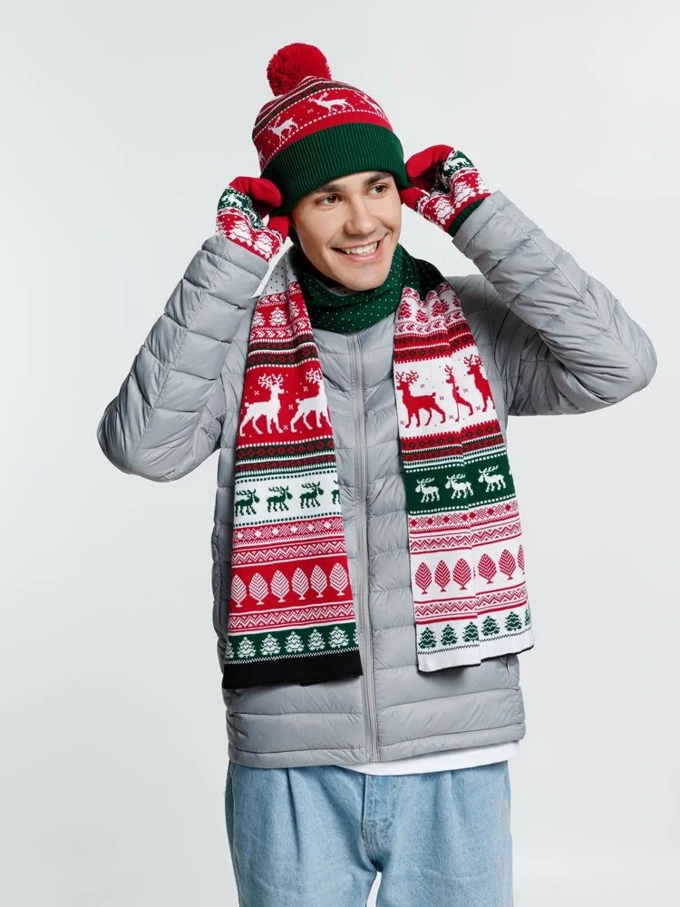 Перчатки Mirakler, красные с зеленым - фото 5