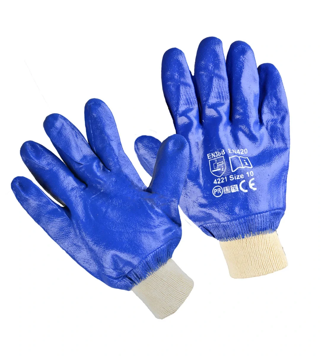 Перчатки нитриловые, манжет, полное покрытие