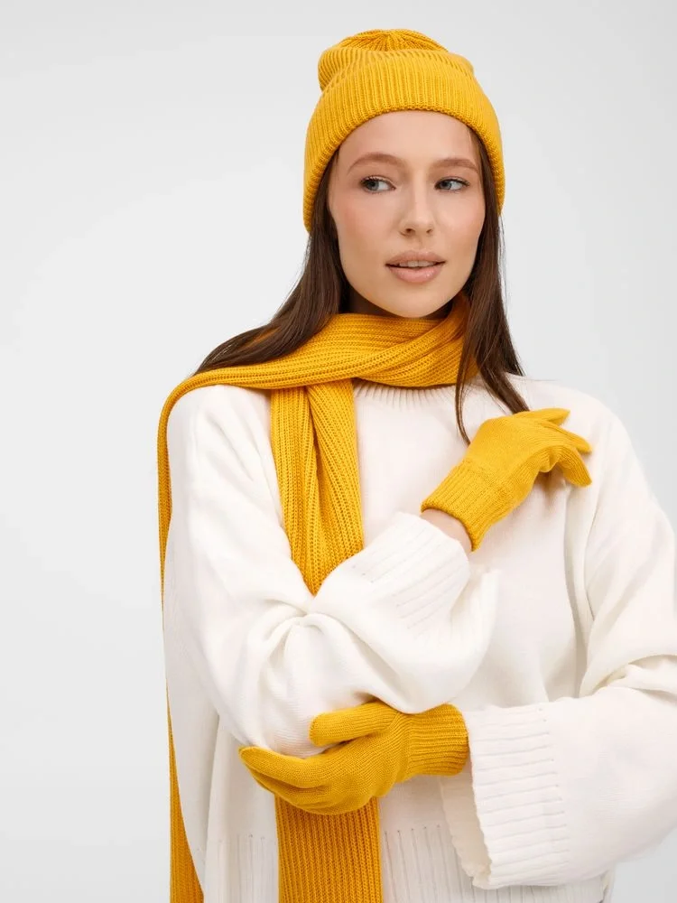 Перчатки Nobilis Mono, желтые (медовые) - фото 4