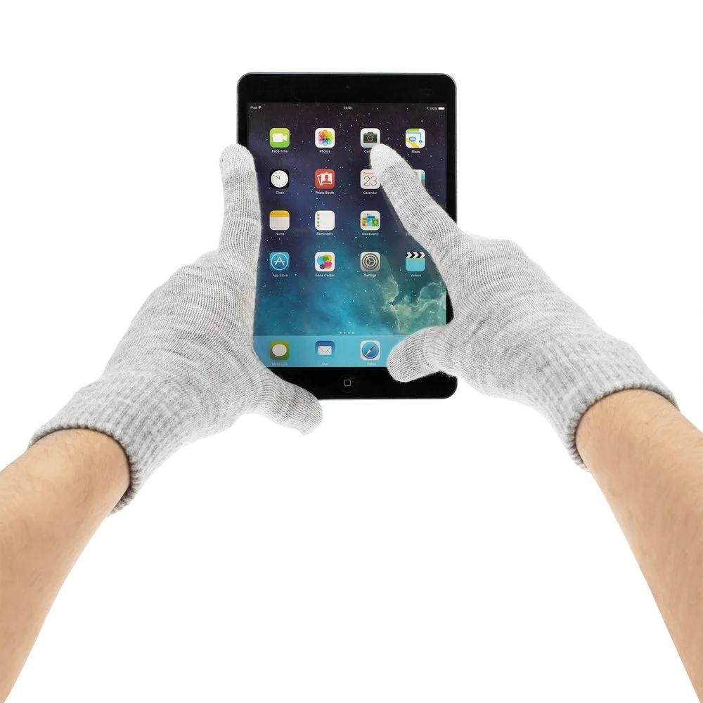 Перчатки сенсорные Urban Flow, светло-серые - фото 4