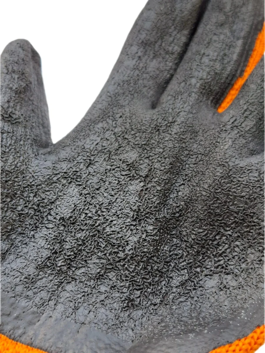 Перчатки зимние махровые с текстурированным латексным покрытием - фото 4