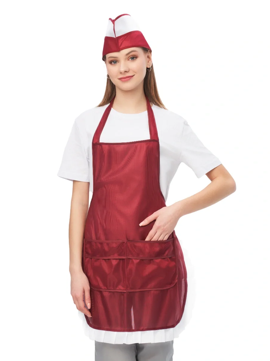 Пилотка нейлоновая бордовая РАСПРОДАЖА 40% - фото 4