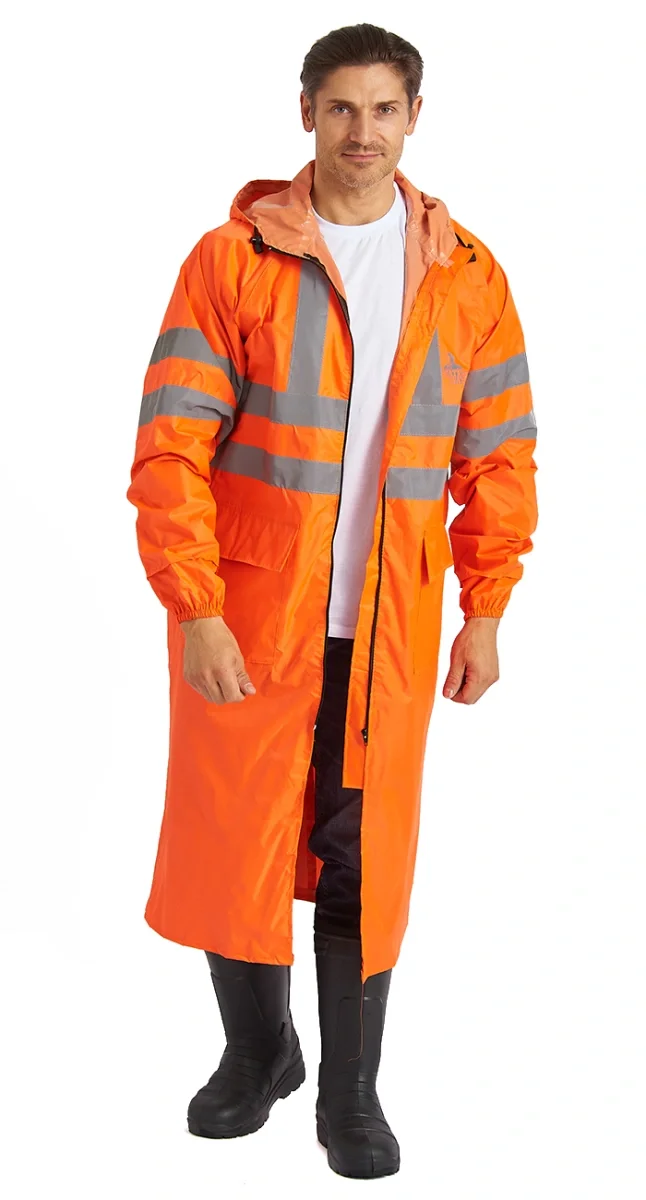 Плащ ВВЗ сигнальный нейлон с ПВХ оранжевый - фото 3