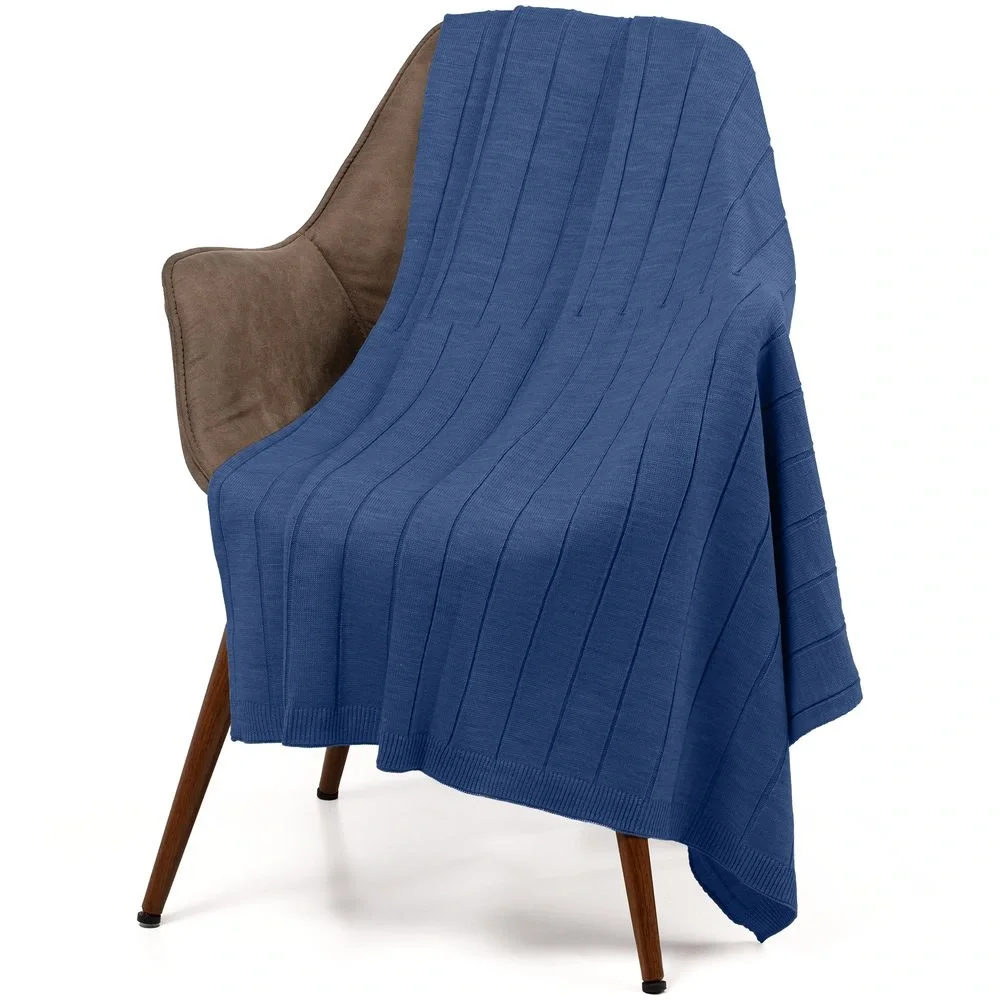 Плед Bambolay, синий (черника) 110х170 см - фото 1