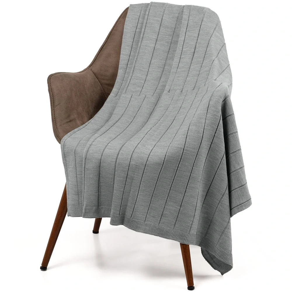 Плед Bambolay, светло-серый 110х170 см - фото 1