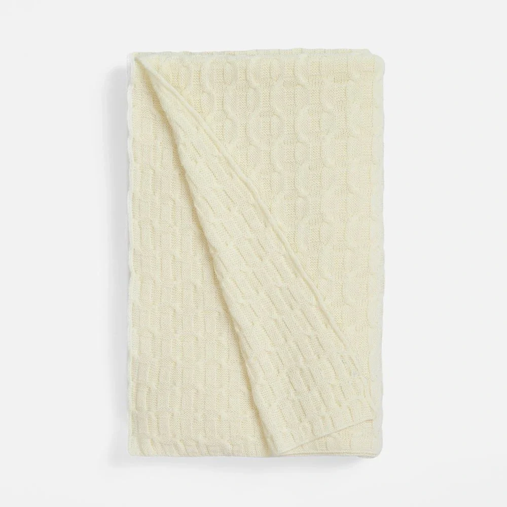 Плед Braidera, белый (молочный) 90х160 см - фото 1