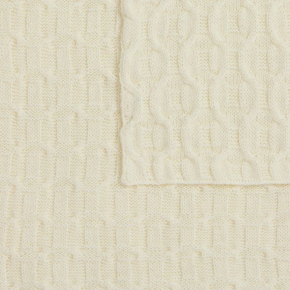 Плед Braidera, белый (молочный) 90х160 см - фото 3