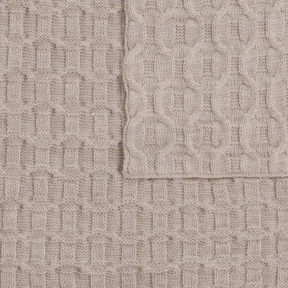 Плед Braidera, бежевый меланж 90х160 см - фото 3