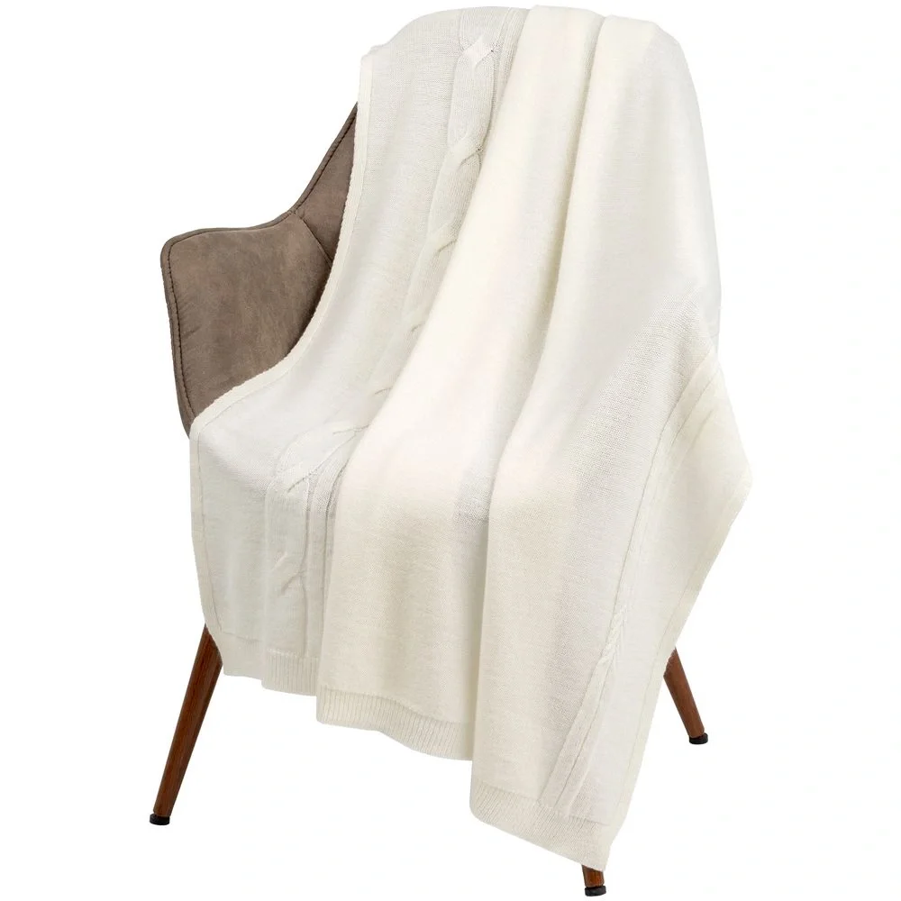 Плед Dantel, молочно-белый 110х170 см - фото 1