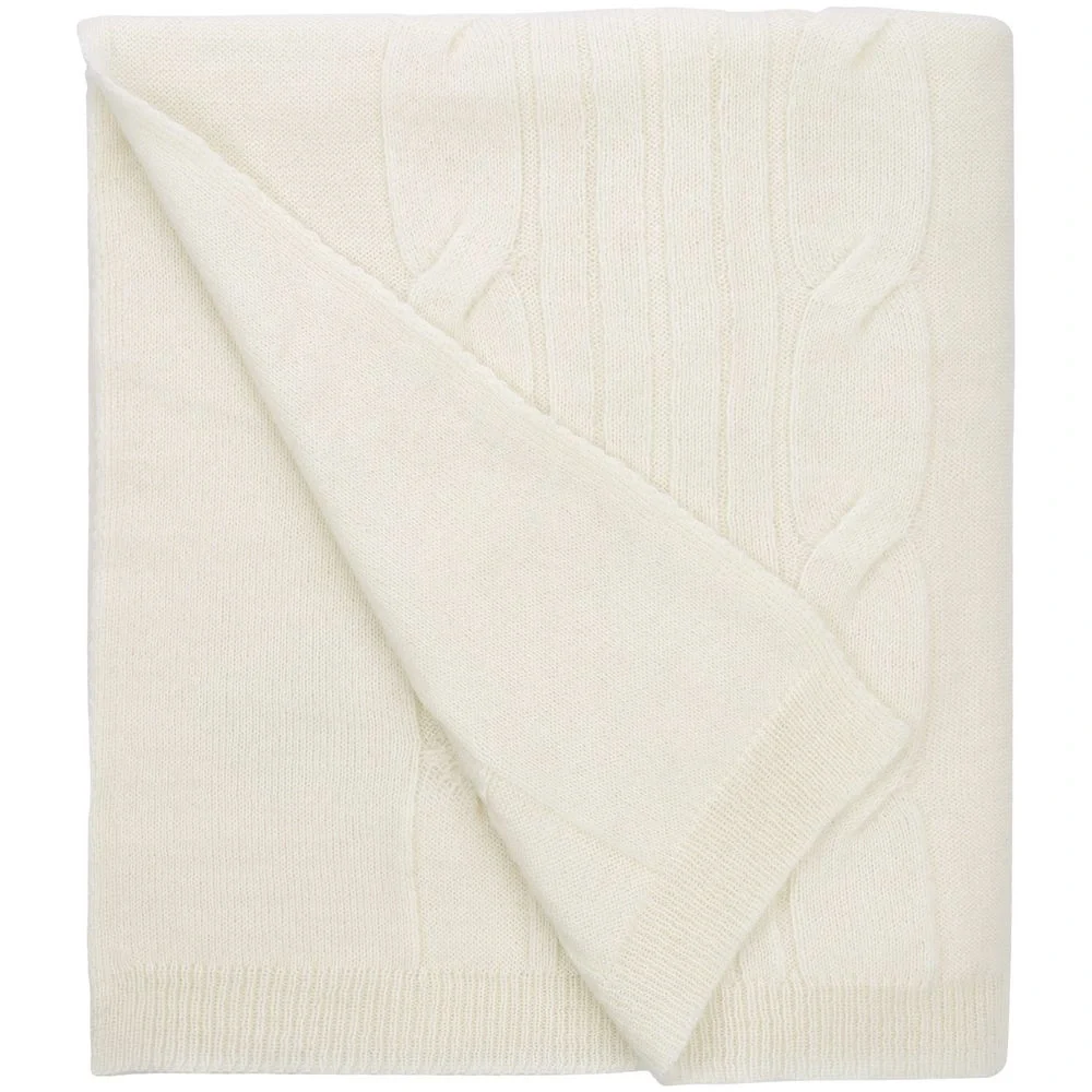 Плед Dantel, молочно-белый 110х170 см - фото 2