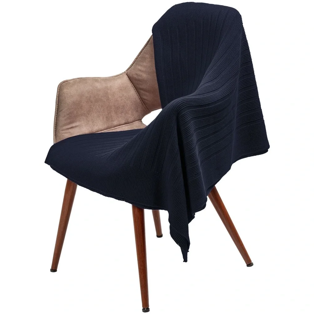 Плед Field, темно-синий 90х160 см - фото 2