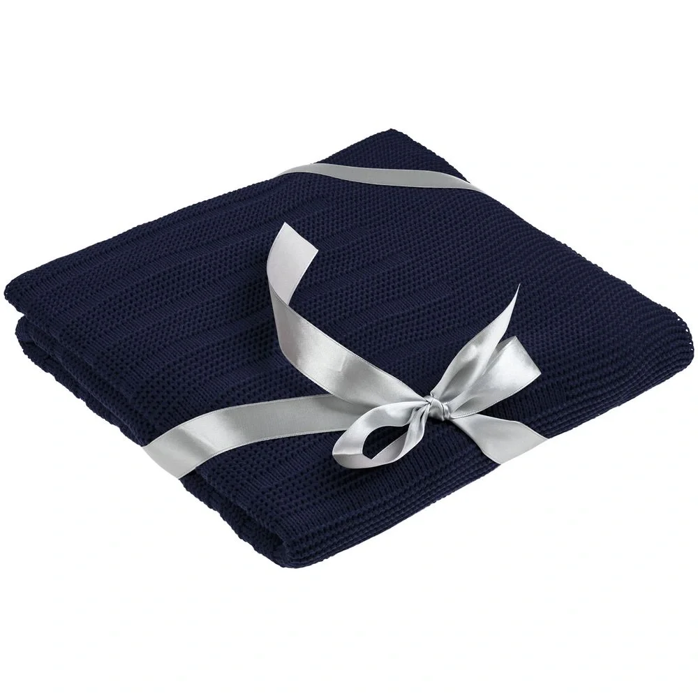 Плед Field, темно-синий 90х160 см - фото 5