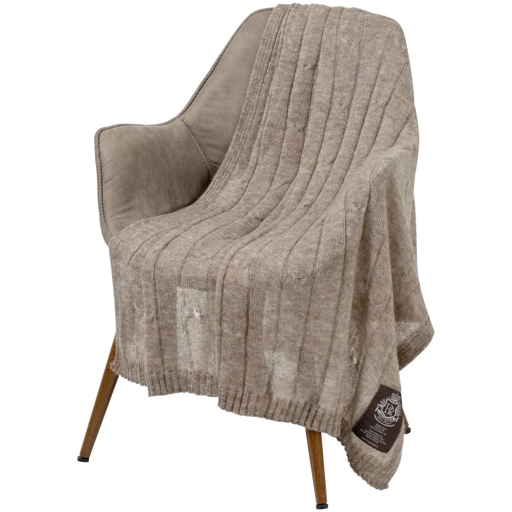 Плед Grasse, бежево-серый 130х170 см - фото 3