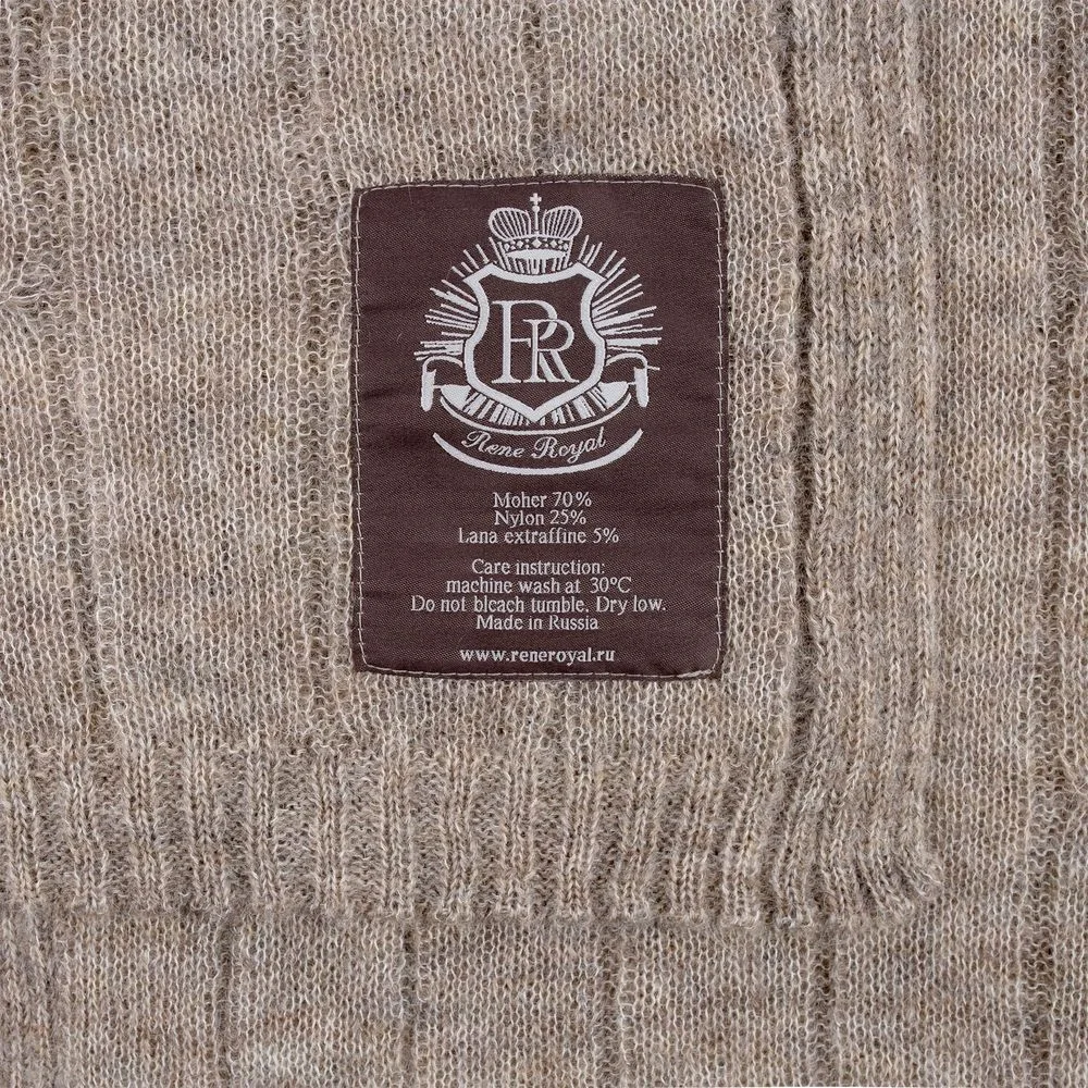 Плед Grasse, бежево-серый 130х170 см - фото 5