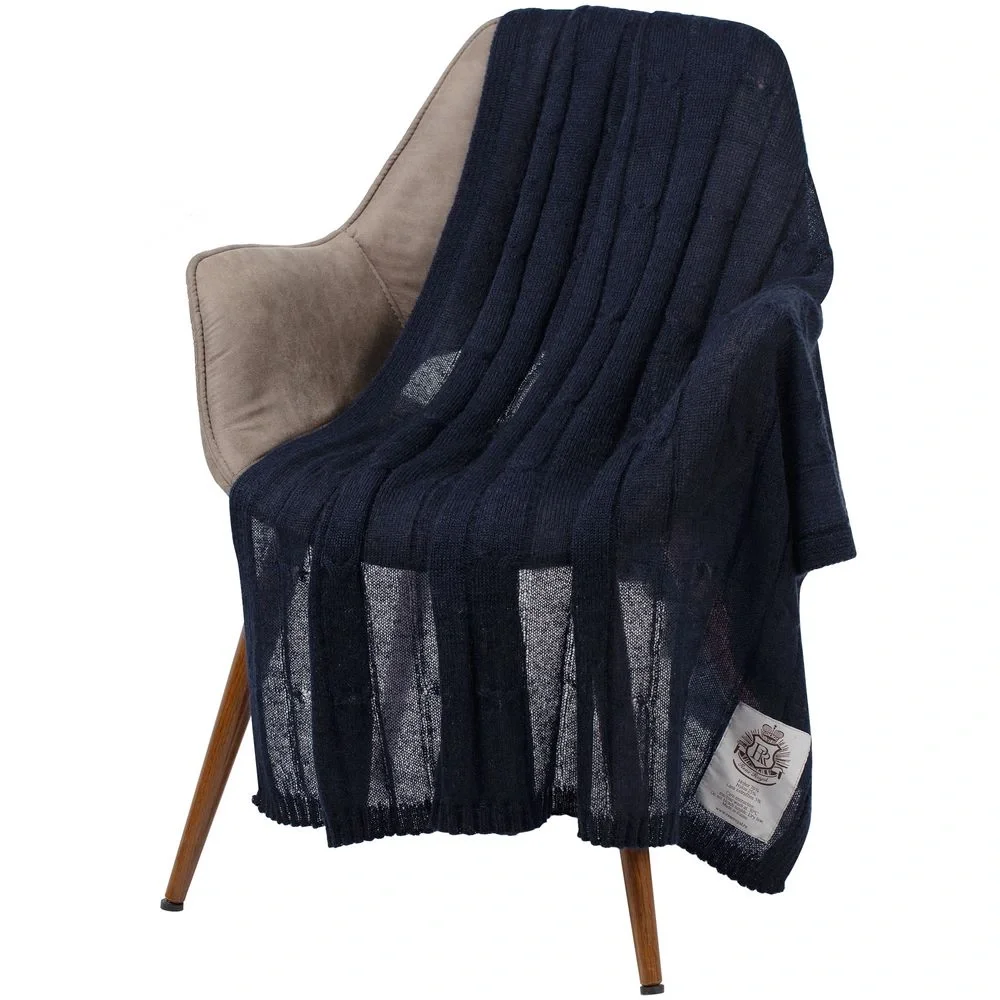 Плед Grasse, синий 130х170 см - фото 3