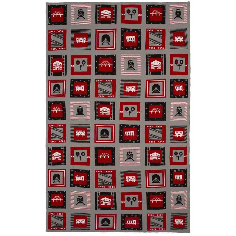 Плед Industry, железные дороги 100х165 см - фото 4