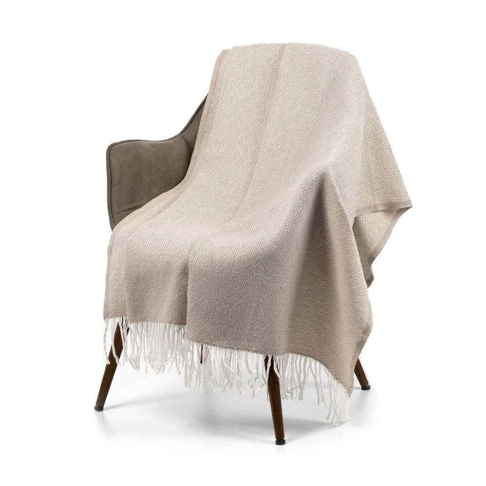 Плед «Капри», бежевый 140х200 см - фото 5