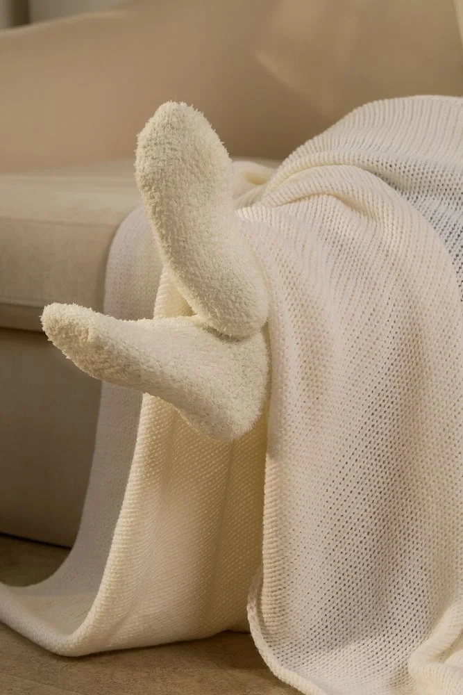 Плед Knitly, белый 160x200 см - фото 6