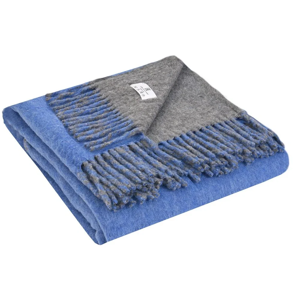 Плед Mumbai Duo, синий 120х180 см - фото 2