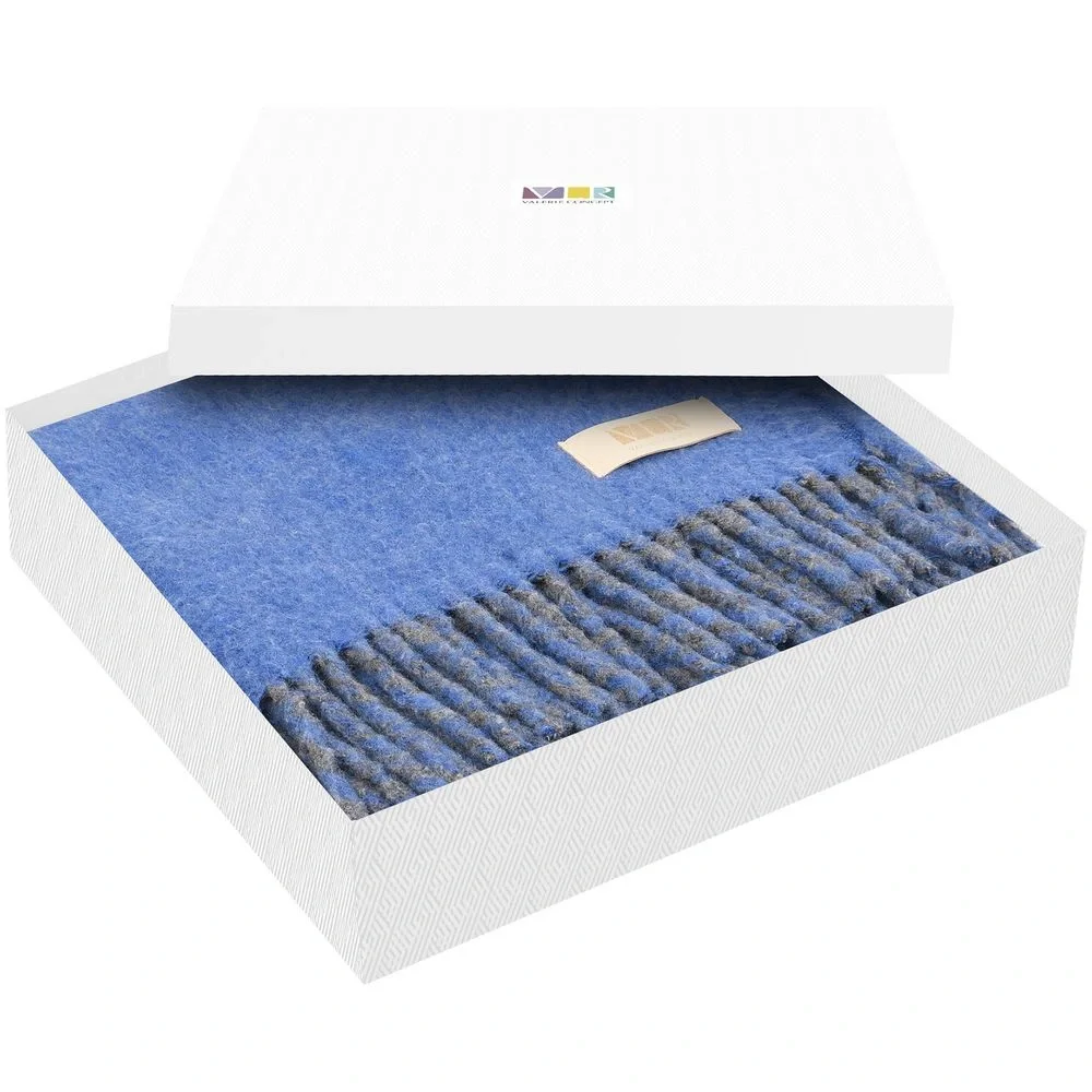 Плед Mumbai Duo, синий 120х180 см - фото 3