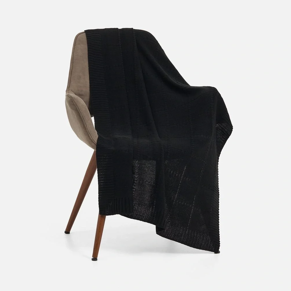 Плед Quadrisma, черный 90x160 см - фото 1