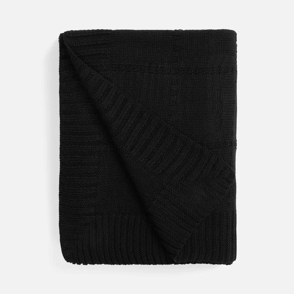 Плед Quadrisma, черный 90x160 см - фото 2