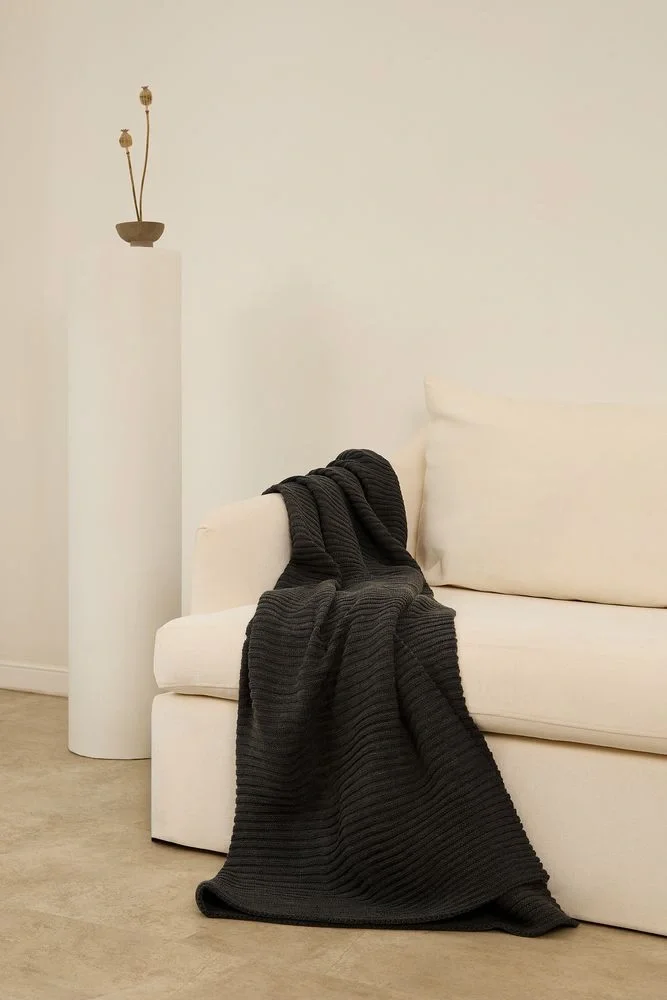 Плед Quill, темно-серый 110x170 см - фото 5