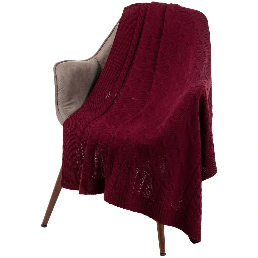 Плед Reframe, бордовый - фото 5