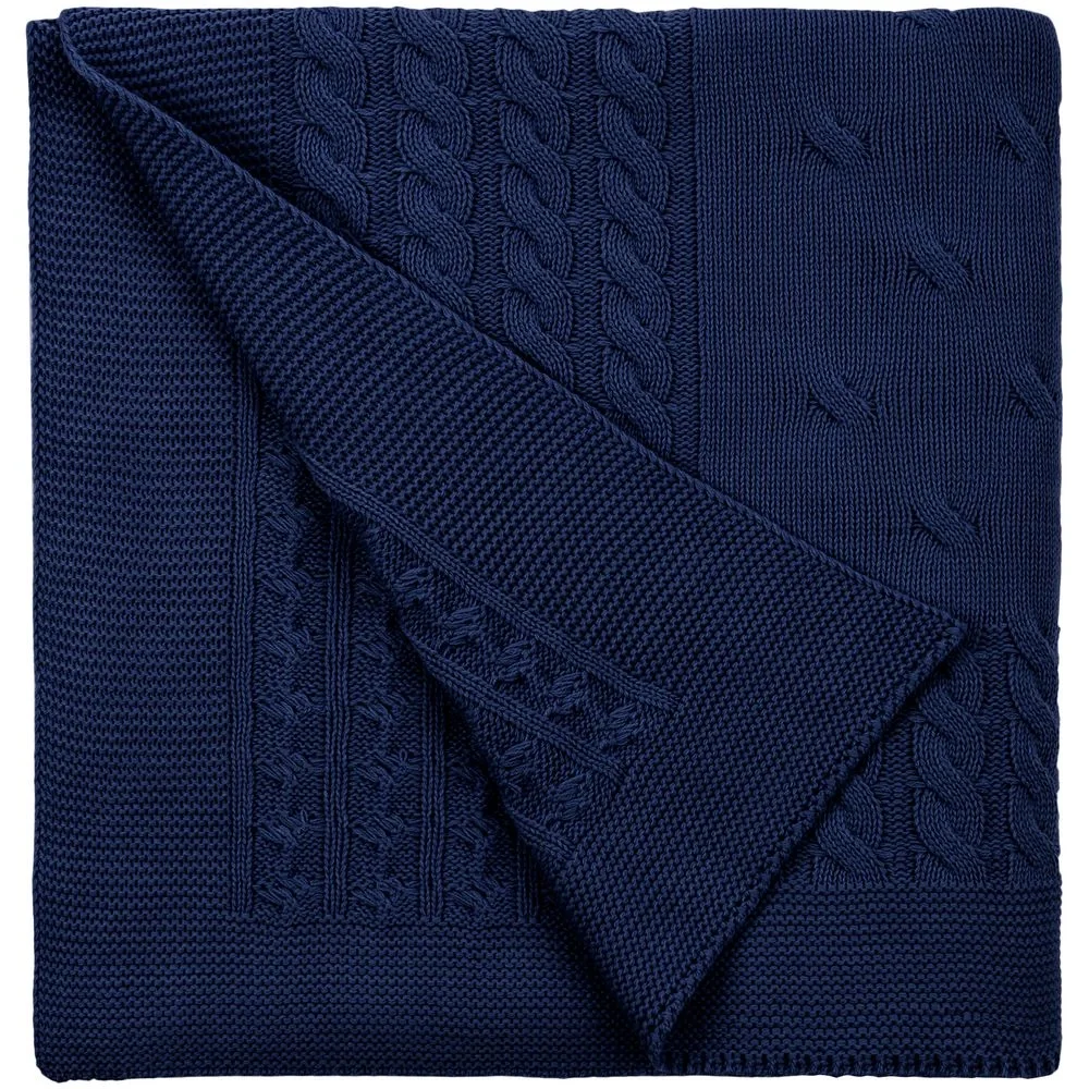 Плед Reframe, темно-синий (сапфир) - фото 1