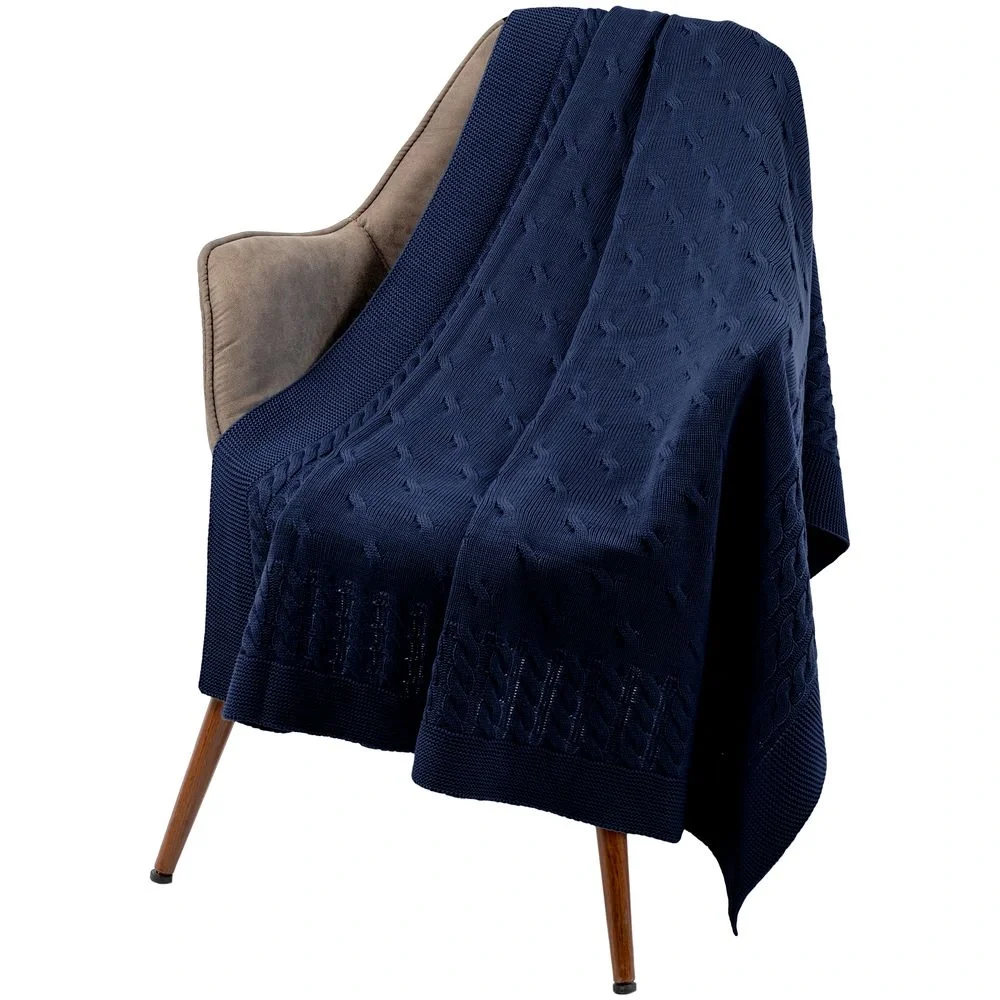 Плед Reframe, темно-синий (сапфир) - фото 5