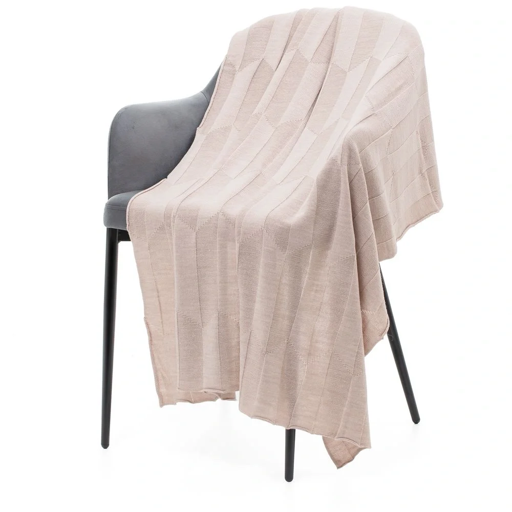 Плед Rombus, бежевый меланж 110x170 см - фото 1