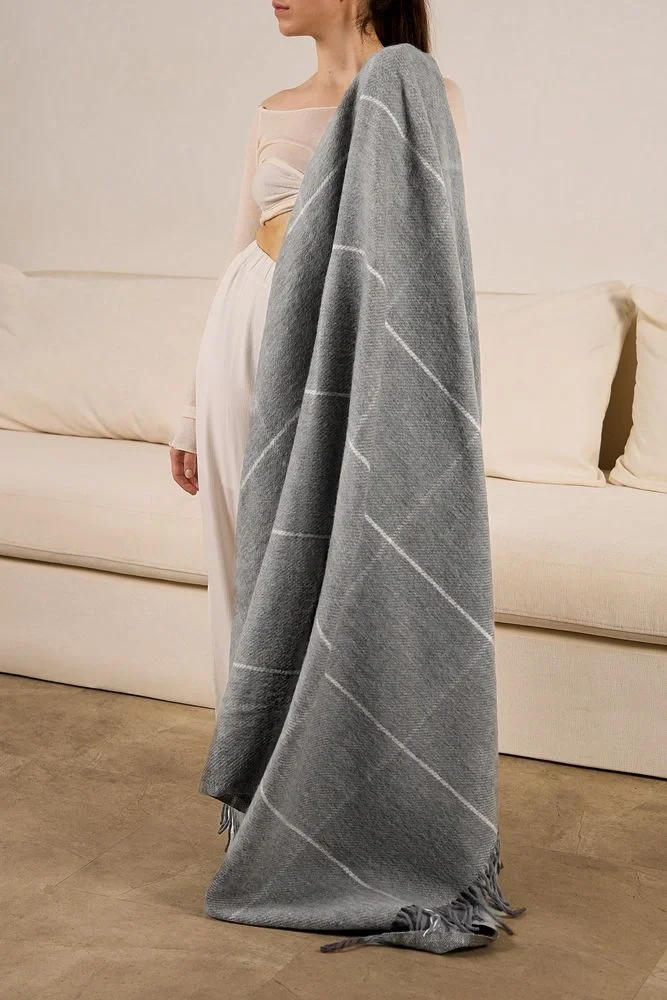 Плед «Шамони», серый 140х200 см - фото 6