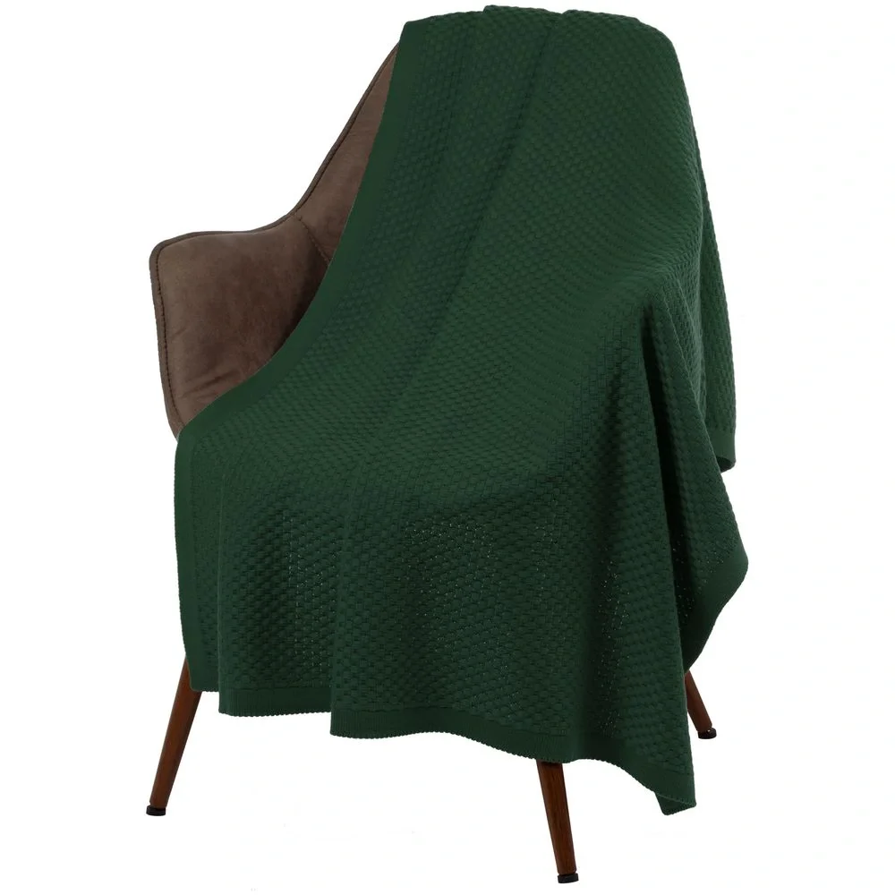 Плед Sheerness, темно-зеленый 110х160 см - фото 6