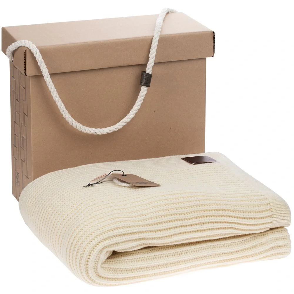 Плед Shirr, молочно-белый 125х170 см - фото 8