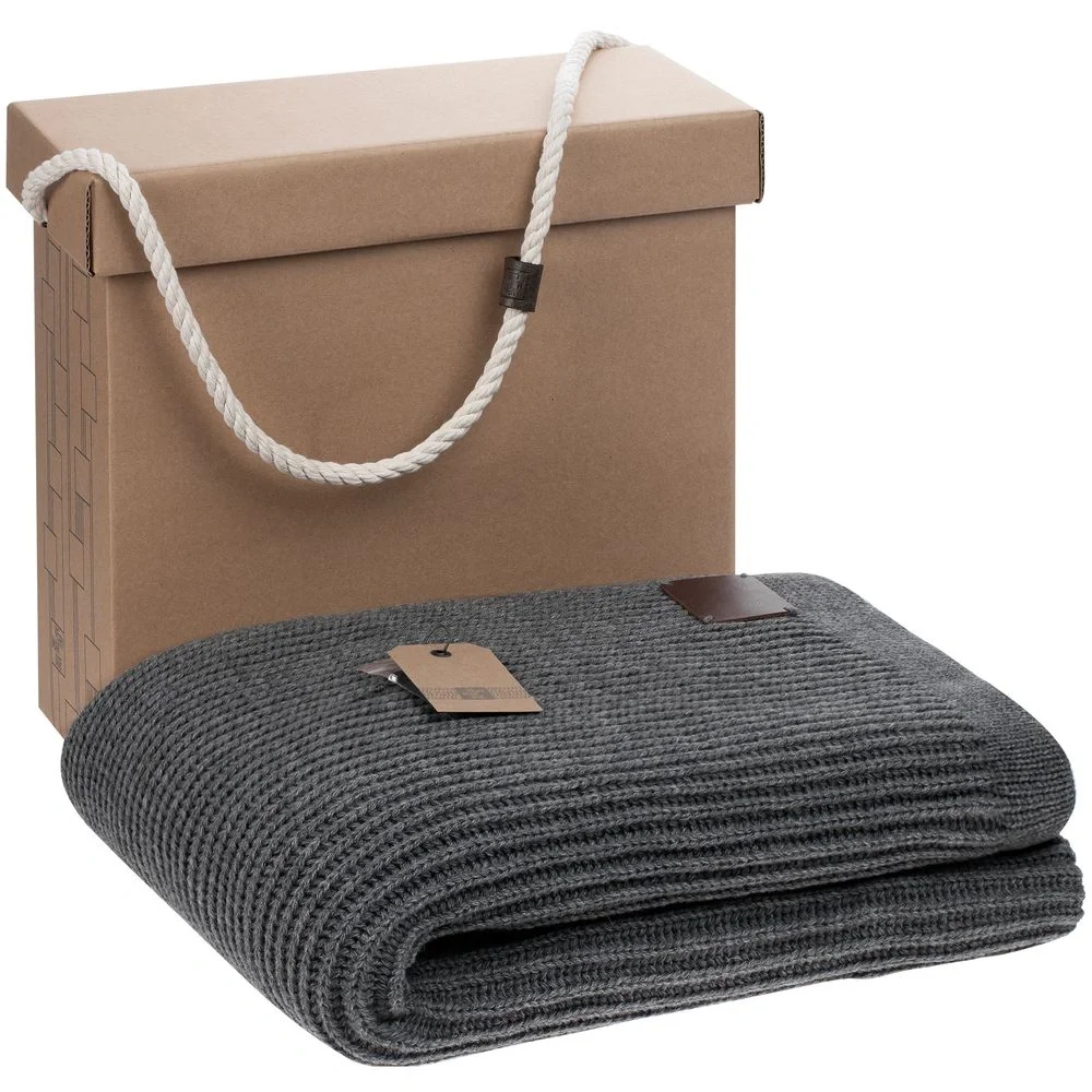 Плед Shirr, серый меланж 125х170 см - фото 8