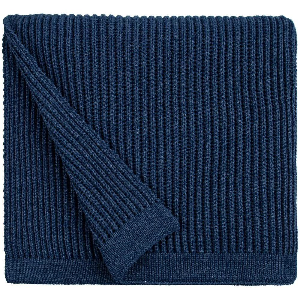 Плед Shirr, синий (деним) 125х170 см - фото 3