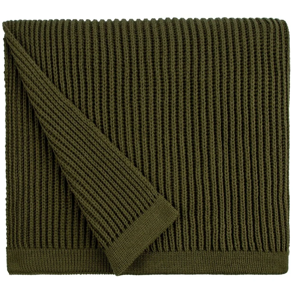 Плед Shirr, зеленый (оливковый) 125х170 см - фото 3