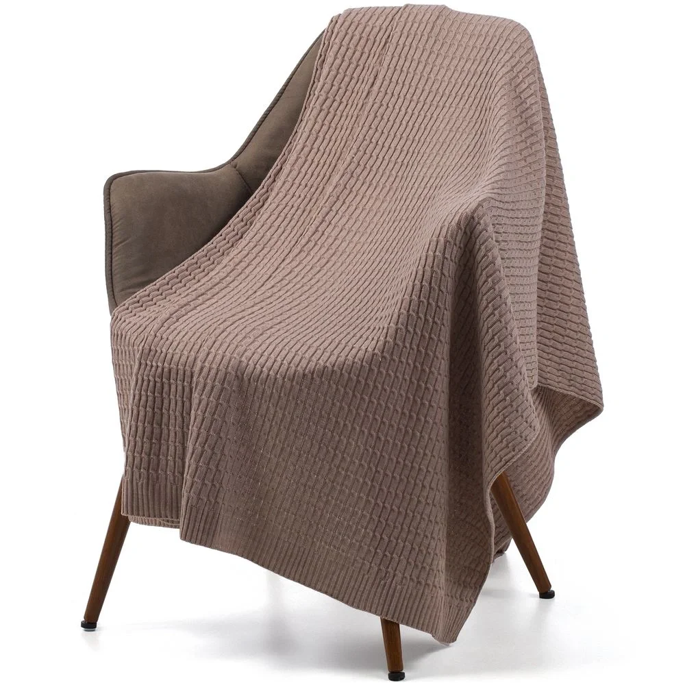 Плед Slumberland, бежевый меланж 120х170 см - фото 1