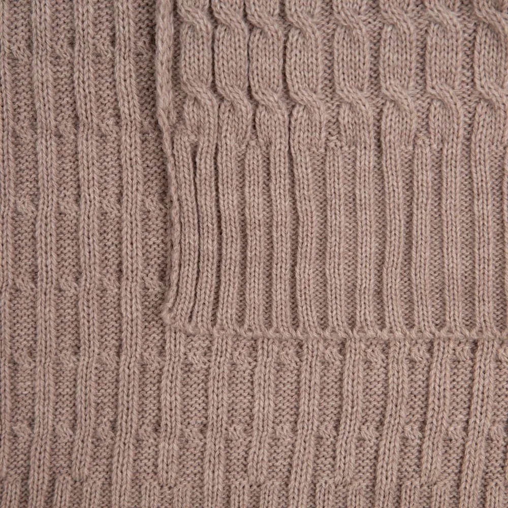 Плед Slumberland, бежевый меланж 120х170 см - фото 3