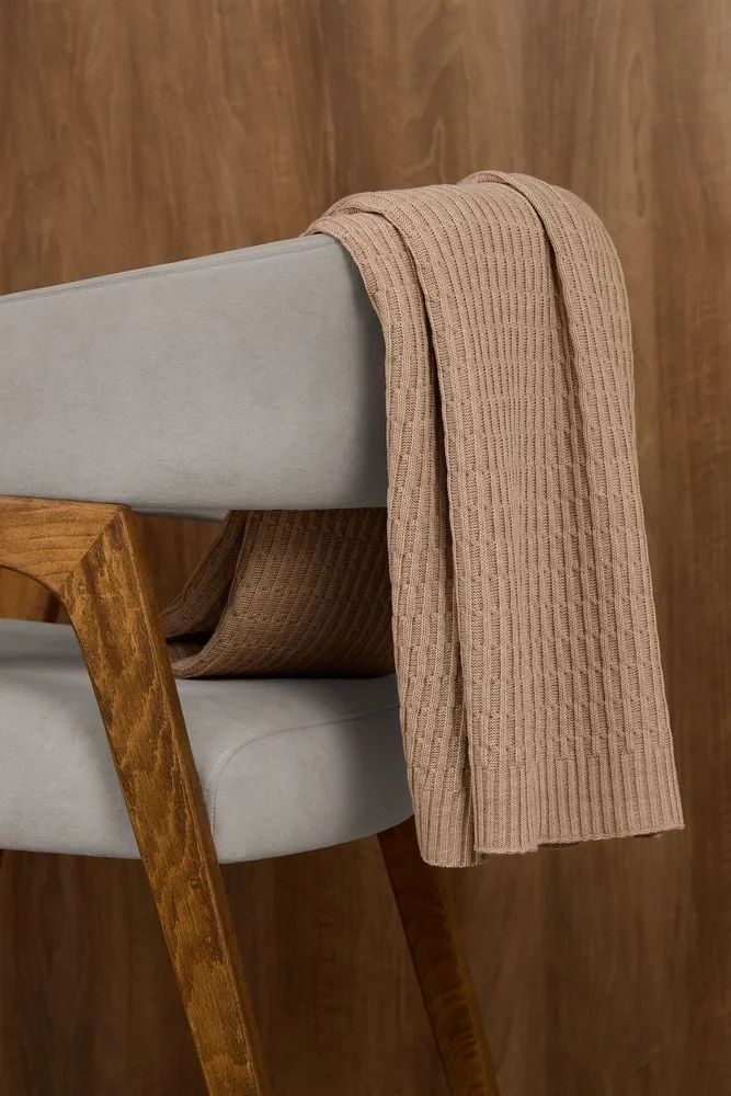 Плед Slumberland, бежевый меланж 120х170 см - фото 5