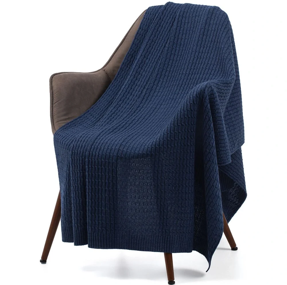 Плед Slumberland, синий (джинс) 120х170 см - фото 1