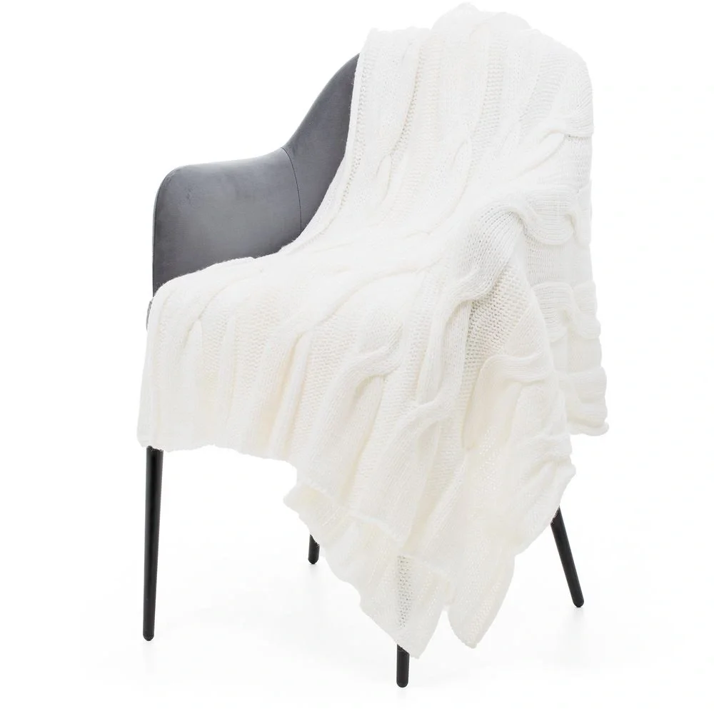 Плед Snefald, белый 120x180 см - фото 1