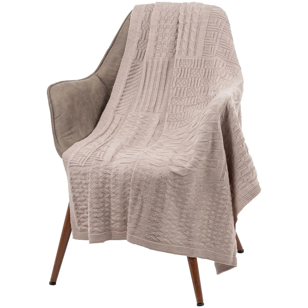 Плед Snippet, бежевый меланж 120х180см - фото 1