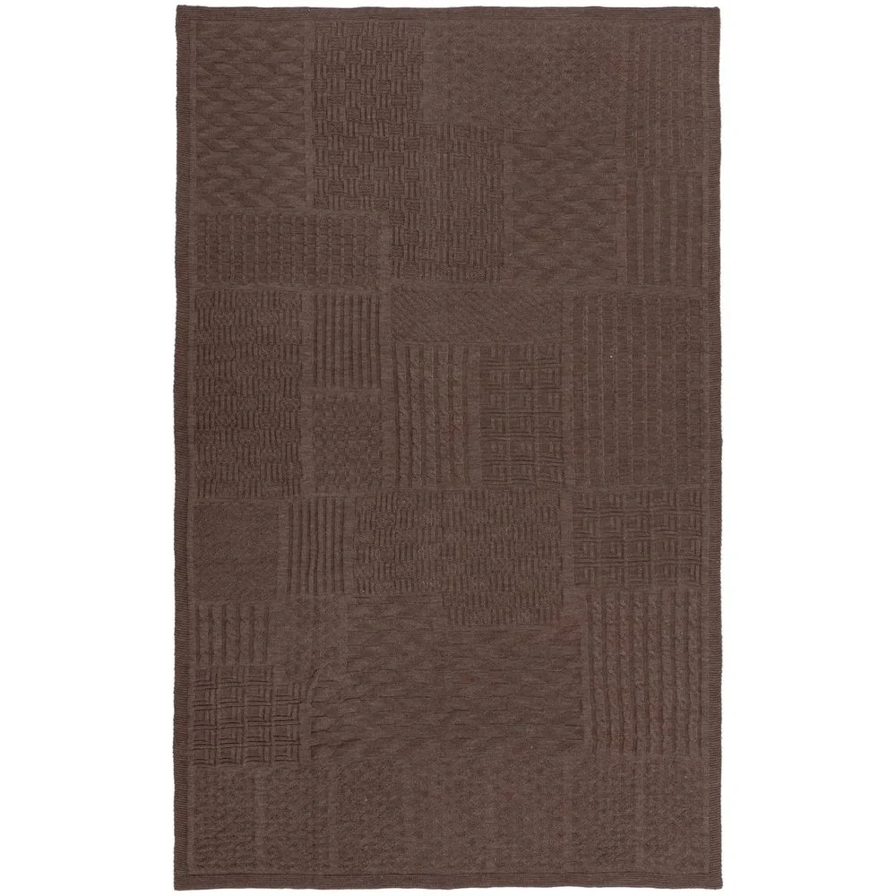 Плед Snippet, коричневый меланж 120х180см - фото 2