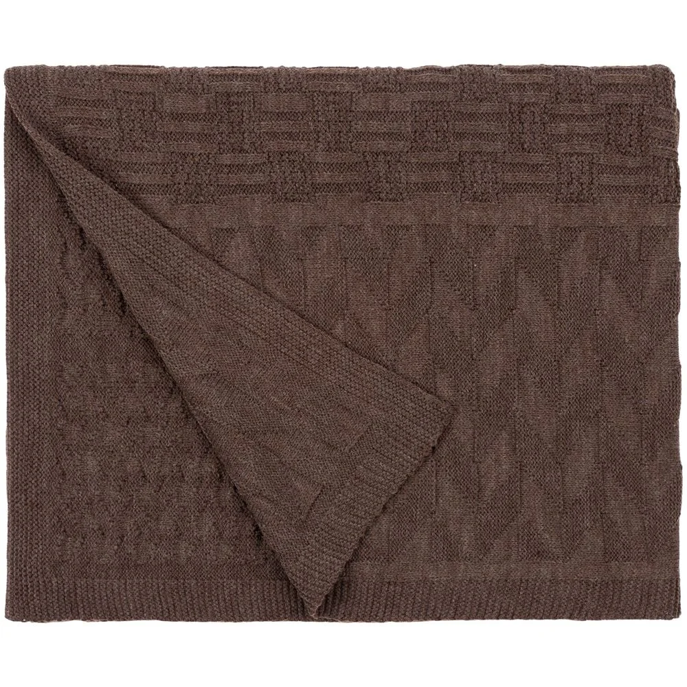 Плед Snippet, коричневый меланж 120х180см - фото 3