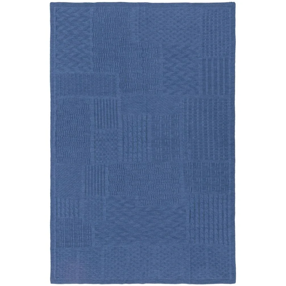 Плед Snippet, синий меланж (джинс) 120х180см - фото 2