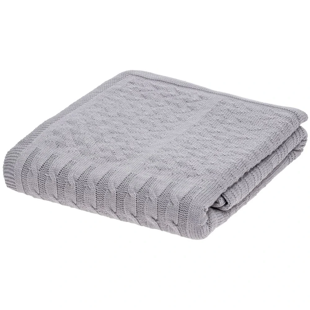 Плед Snippet, светло-серый меланж - фото 5