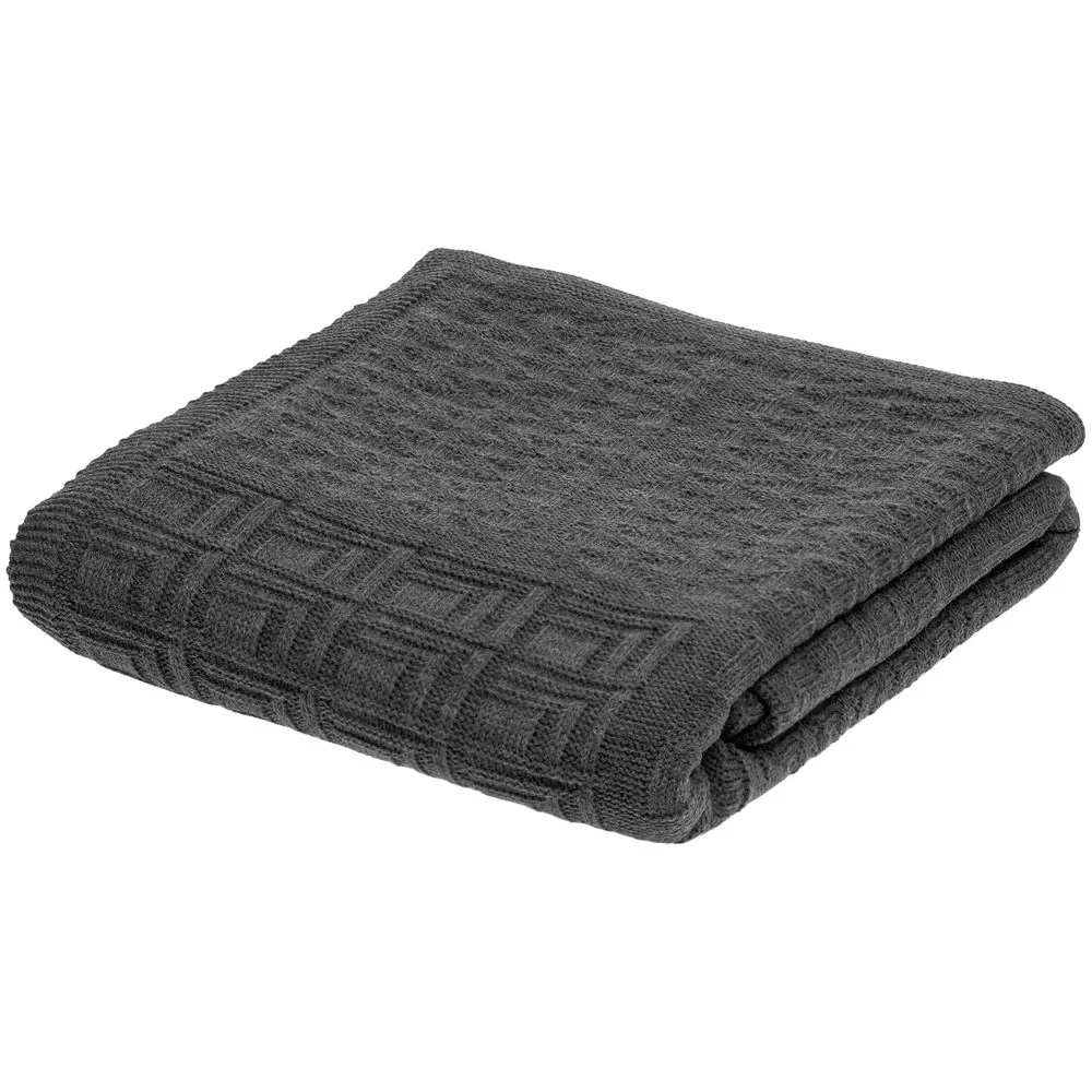 Плед Snippet, темно-серый 120х180см - фото 5