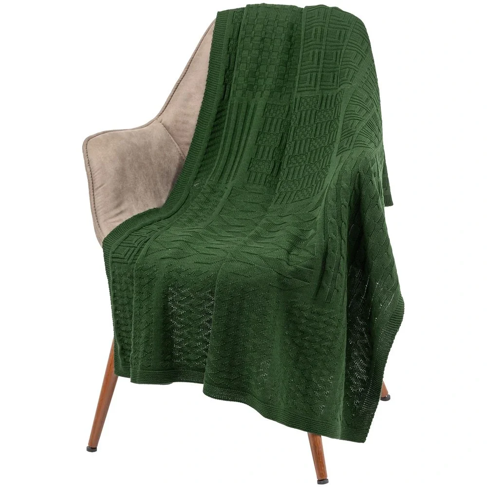 Плед Snippet, темно-зеленый - фото 1