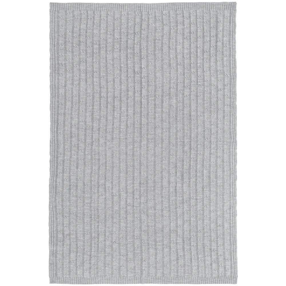 Плед Trenza, светло-серый 110х170 см - фото 4